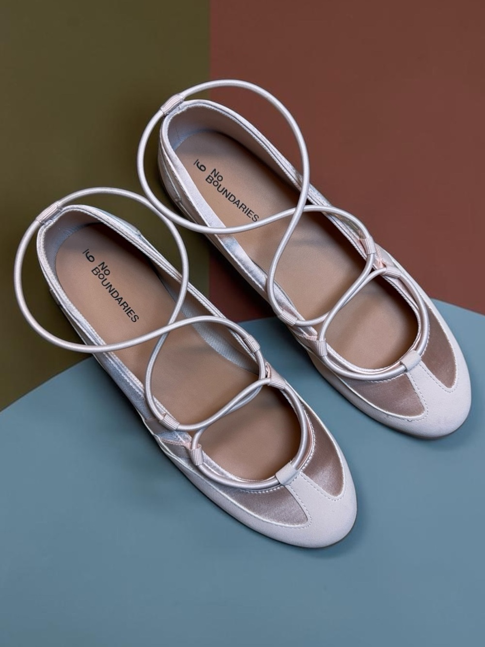 No Boundaries Blush Pink Strappy Ballet Flats - US Size 9 - EUC